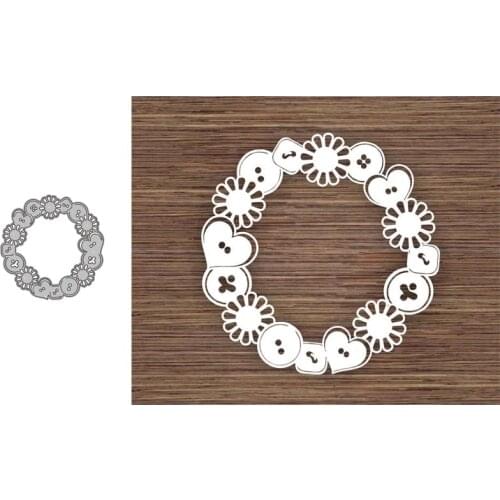 Metal Cutting Dies Wreath for DIY Scrapbooking Album Paper Cards Decorative Crafts Embossing Die Cuts
