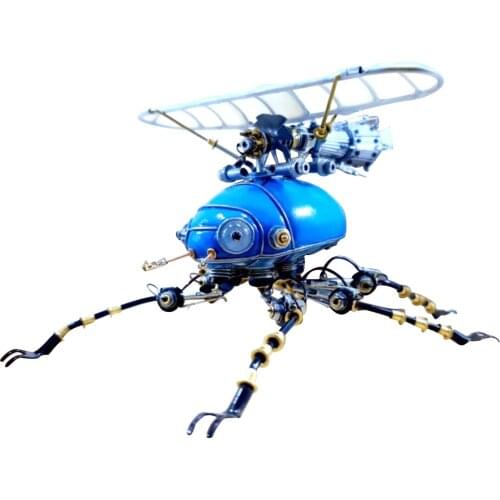 DIY Mechanical Metal Model Kits 3D Handmade Assembled Crafts Home Decor Toys Kids adults Gift- Fixed Wing Scarab （Finished