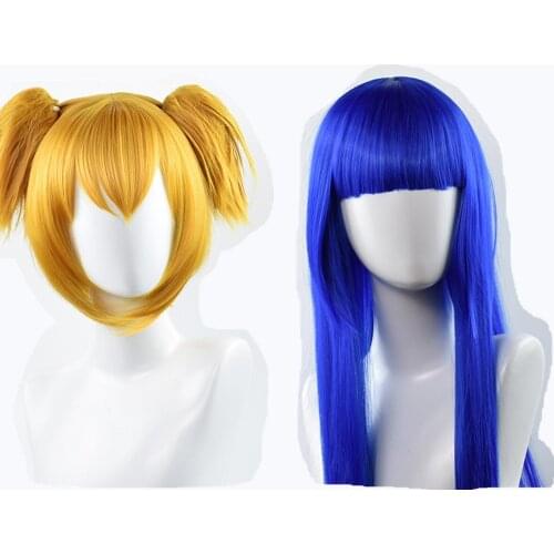 Anime POP TEAM EPIC Cosplay Wig Pipimi & Popko Costume Hair Suit Student Props Japanese Cos Party Gift Halloween