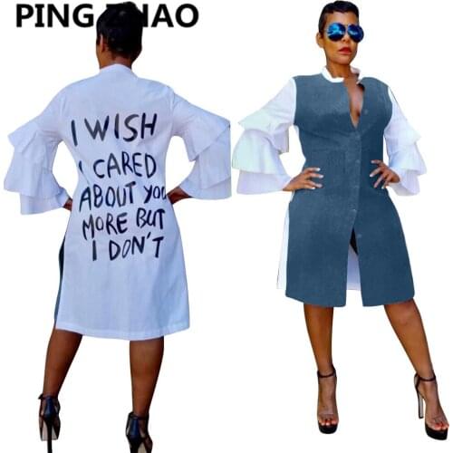 Модные платья-рубашки PING ZHAO China At AliExpress