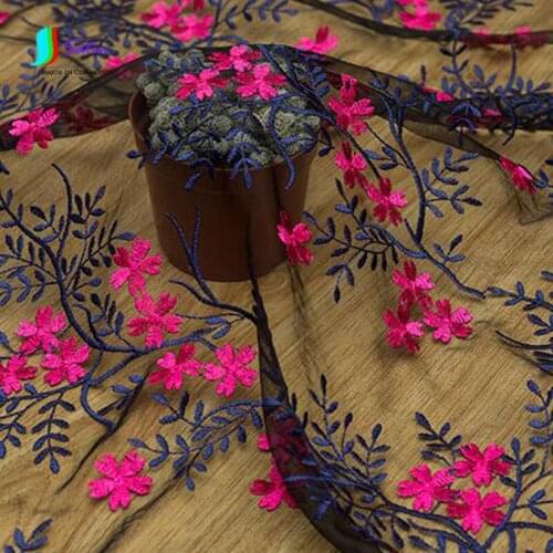 Simple Fashion Small Floral Lace Mesh Gauze Fabric Water Soluble Embroidery Fashion Diy Wedding Dress Fabric A0031M