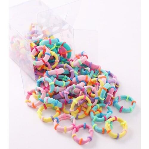 50pcs/Lot Girls Rubber Bands Scrunchies Elastic Hair Bands Hair Children Ties Ponytail Holders Headband Kids Hair Accessories