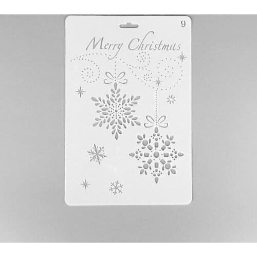 Christmas Snowflake Stencil For Decor DIY Hollow Wall Painting Template Scrapbooking Embossing Office School Supplies Stationery