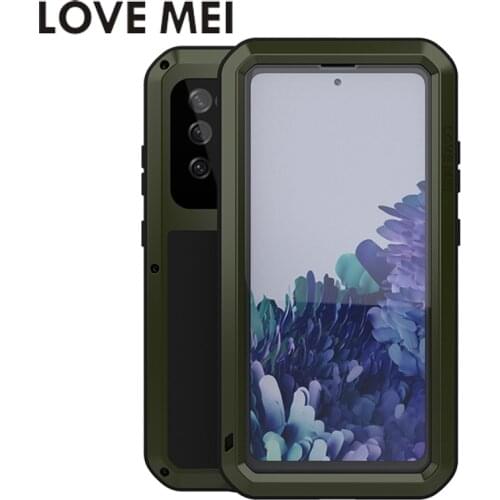 LOVE MEI Powerful Heavy Shockproof Fundas Metal Cover for Samsung Galaxy S20FE S20lite S20 FE Lite Fan Edition 5G Case Silicone