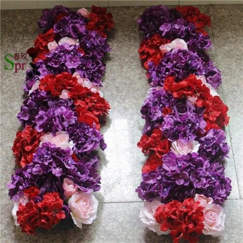 SPR mix color 10pcs/lot wedding small road lead flower wall stage backdrop decorative artificial flower table centerpiece