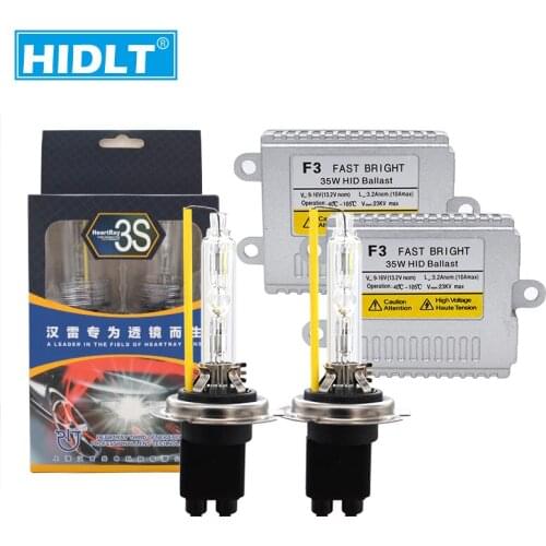 HIDLT AC 35W F3 Fast Start HID Ballast Kit Xenon HeartRay HID Headlamp Bulb H1 H7 H11 9005 9006 D2H 45000K 5500K 6500K Car Light