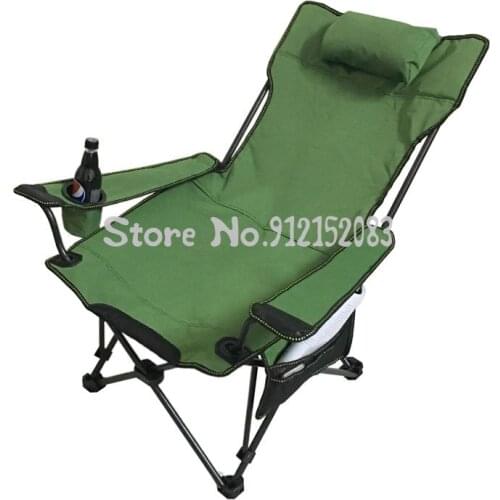 Outdoor Folding Chair Reclining Chair Portable Back Leisure Chair Beach Chair Fishing Chair Family Nap Bed Chair