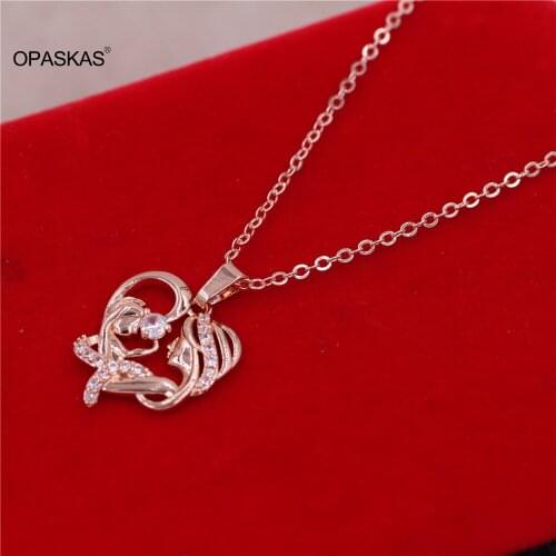 In Her Arms Necklace Cherish Special Moments Zircon Jewelry Gift for Mother PT