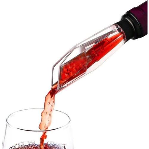 Wine Decanter Red Wine Aerating Pourer Spout Decanter Wine Aerator Quick Aerating Pouring Tool Pump Portable Filter