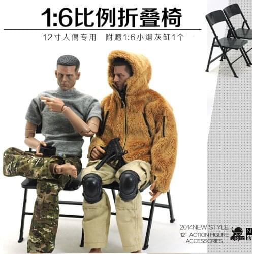 Soldier element 1/6 Soldier Scene Accessories Doll Chair Folding Chair