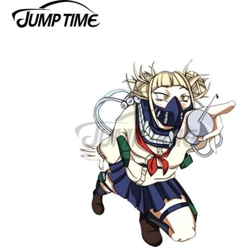 Jump Time 13 x 11.2cm For Himiko Toga Fashion Car Stickers Vinyl Material Decal Occlusion Scratch Personality For JDM SUV RV