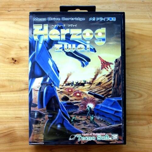 Herzog Zwei 16 Bit SEGA MD Game Card With Retail Box For Sega Mega Drive For Genesis
