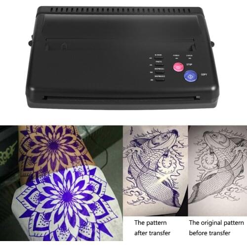2Colors Tattoo Transfer Machine Thermal Stencil Copier Flash Printer Drawing LED Digital Tattoo Supply Body Art Stencil Machine