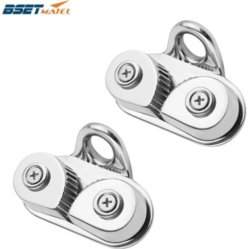 2PCS Marine Grade 316 Cam Cleat with Leading Ring Boat Cam Cleats Matic Fairlead Marine Sailing Sailboat Kayak Canoe Dinghy