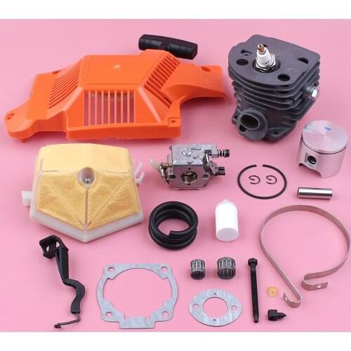 46mm Cylinder Piston Starter Kit For Husqvarna 55 51 Carburetor Air Filter Chain Brake Band Adjuster Chainsaw Replacement Part