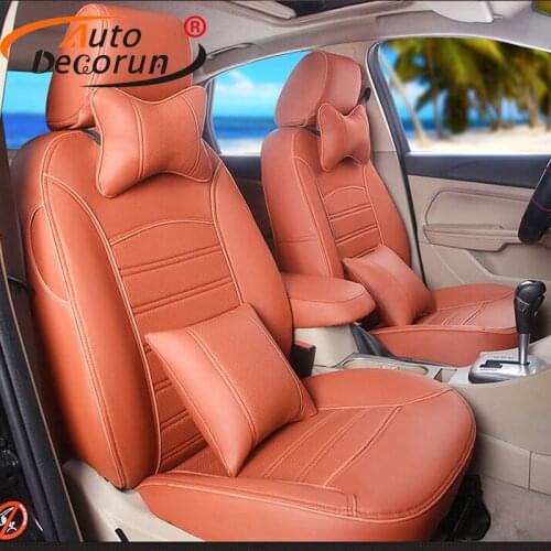 AutoDecorun Custom Fit PVC Leather Cover Car Seat for infiniti QX50 Accessories Seat Covers Set Car Seat Cushion Protector 16PCS