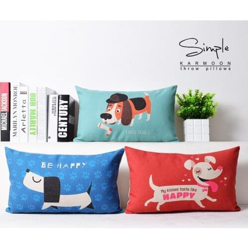 Free shipping/creative cartoon cute dog cotton pillowcase cushion for leaning on of 43 * 43 No Inner