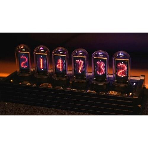 Elekstube IPS Digital Clock 6 Bit RGB Electronic Retro Glow Nixie Tube Time Display Decoration Gift Desk Clock
