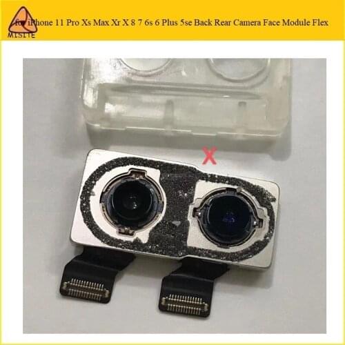 10Pcs Tested Original Main Camera Flex For iPhone 11 Pro Xs Max Xr X 8 7 6s 6 Plus 5Se XSM Back Big Main Camera Flex Cable Parts