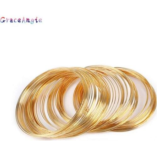 GraceAngie 100 Circles/pack Alloy Memory Steel Wire for Bracelets Necklace Rings Making Handmade Jewelry Accessory
