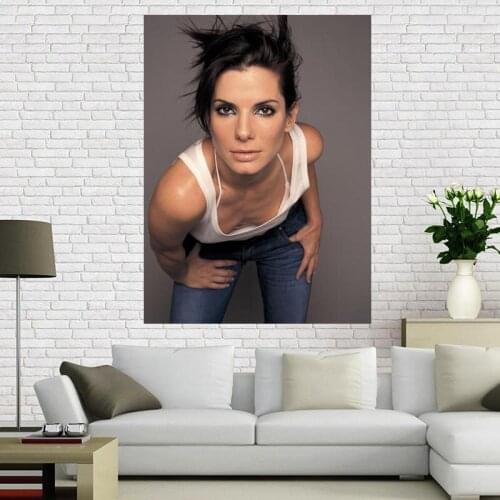 Custom canvas poster Sandra Bullock Poster 60x90cm Home Decoration cloth fabric wall poster print Silk Fabric