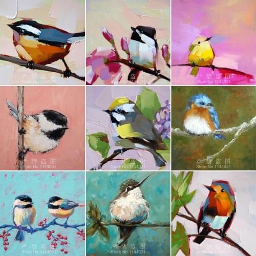 Oil Painting 5D DIY Diamond Painting Rhinestones Cross Stitch Kit Flower & Bird Embroidery Beads Picture Full Square Mosaic