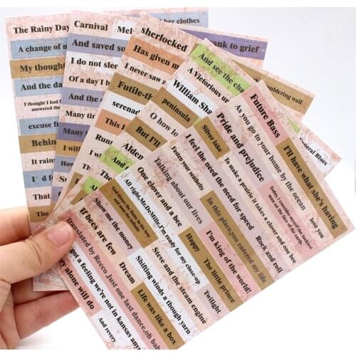 KSCRAFT 10pcs Words Stickers for Scrapbooking DIY Projects/Photo Album/Card Making Crafts