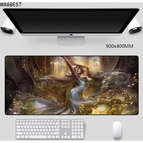 MRGBEST Mouse Pad Big Classical Beaty Girl Photo Non-slip Softy Nature Rubber with Locked Edge Wrist Pad for Gamer Mousepads