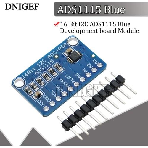 New 16 Bit I2C ADS1115 Blue Development board Module ADC 4 Channel With Pro Gain Amplifier RPi