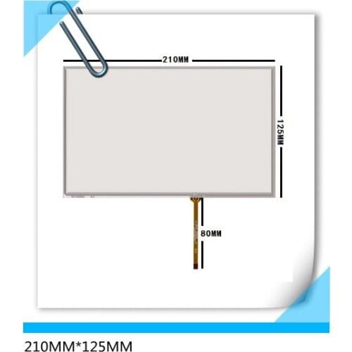 New 9 inch 210*126 210*125 four wire resistance touch screen car DVD navigation GPS touch panel 210*126MM