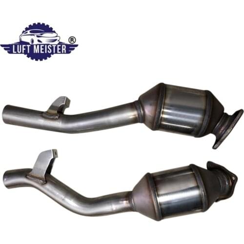 Pair Rear Catalytic Converter for Porsche Cayenne 4.8 V8 - Gas 2011-2014 Without turbocharger Exhaust Pipe 958113023AX