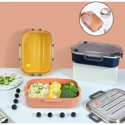 Large Capacity Plastic Lunch Box Creative Student Sealed High Temperature Resistant Food Storage Containers Bento Boxes