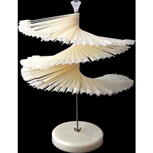 120 Colors Nail Art Color Card Display Stand Fan-shaped Rotating False Nails Showing Shelf Holder Nail Templates Storage Rack