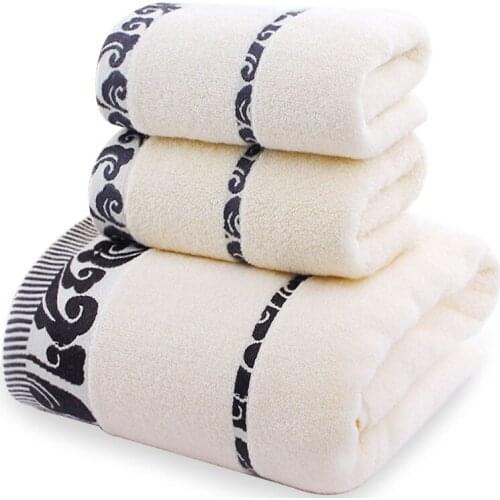 Selling cotton Towel Bath Towel Set Bath Towel 140x70cm Towel 35x75cm Soft Absorbent Three-Piece Set