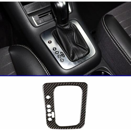 Real Carbon Fiber For Volkswagen Tiguan 2010-2016 Car Gear Shift Panel Cover Interior Trim