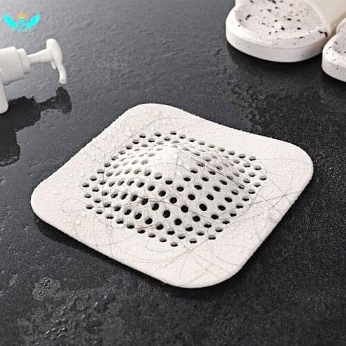 Bath Drain Cover Hair Catcher Sink Filter Anti-blocking Floor Drain Silicone Sucker Strainer Bathroom Kitchen Accessories DWH5