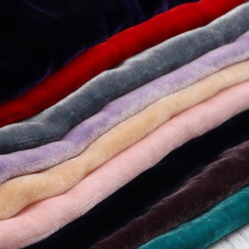 Velvet Dress Fabric 114cm Width Nylon Visocse Soft Comfortable Material 1 Yard