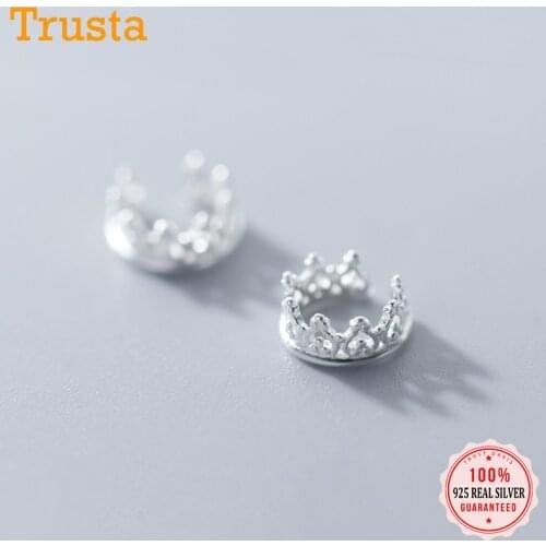 Trusta 2pcs Genuine 925 Sterling Silver Clip on Earrings Ear Cuff For Women Girl Lady Without Piercing Earring Jewelry DA586