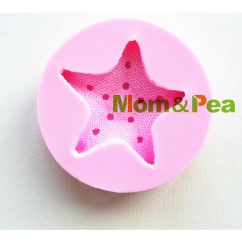 Mom&Pea 1444 Free Shipping Seastar Mold Cake Decoration Fondant Cake 3D Mold Soap Mold Food Grade