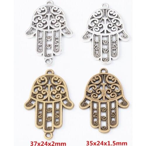 15/20 pieces of retro metal zinc alloy Hand pendant for DIY handmade jewelry necklace making 7559-7561