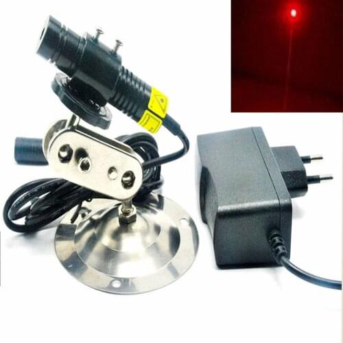200mW 650nm Red Laser Diode Focus Dot Locator Module w 5V 1A Adapter + 16mm Heatsink