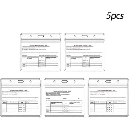 5pcs Vaccination Card Protective Sleeve Contactless Protection Passport Card Home Storage Bags 2021 Hot Sale New Arrivals