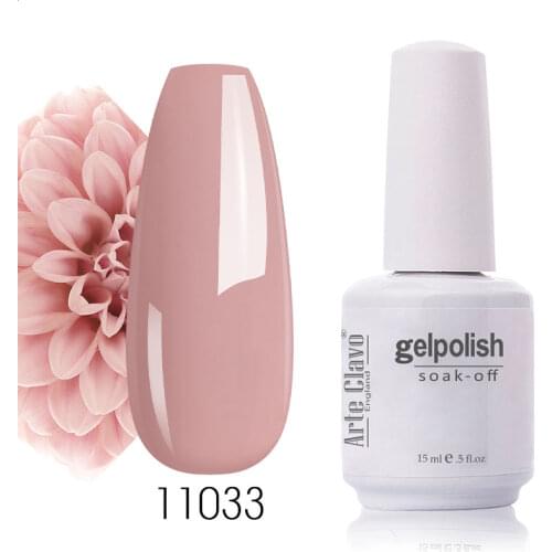 Arte Clavo Winter Hot Sale Gel Nail Polish Nude Pink Gray Series 15ml Soak Off UV LED Hybrid Varnish Manicure Nail Art Gellak