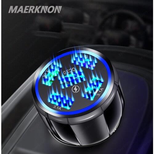 5 Ports USB Car Charger Quick Charge 4.0 3.0 Mini LED Fast Charging For iPhone 11 X 8 Xiaomi Huawei Mobile Phone Charger in Car