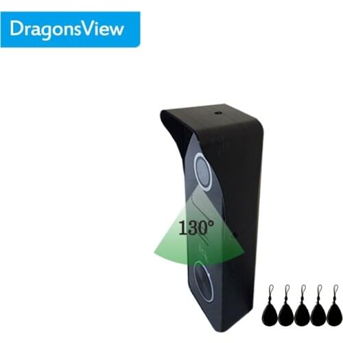 Dragonsview RFID Video Doorbell With Camera IP65 Waterproof 4 Wires for Video Door Phone Intercom System