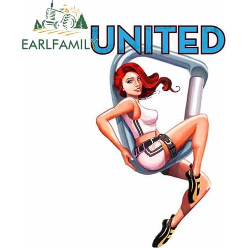 EARLFAMILY 13cm x 8.1cm For United We Climb Pin Up Car Sticker Creative Decal Waterproof Surfboard Bumper Car Door Protector