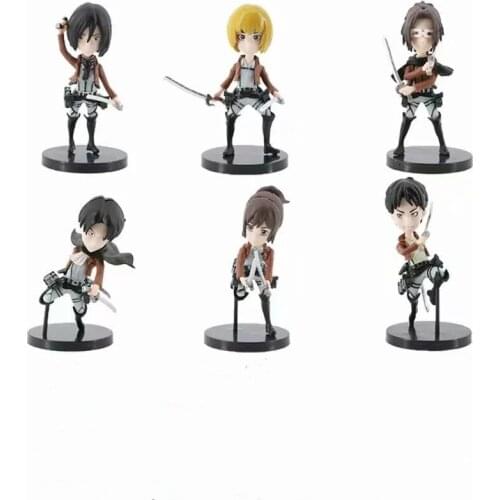 Attack On Titan Anime Figure Levi Ackerman Action Figure Sitting Posture Ver. Rival Ackerman figure Model Doll Toys for Gift