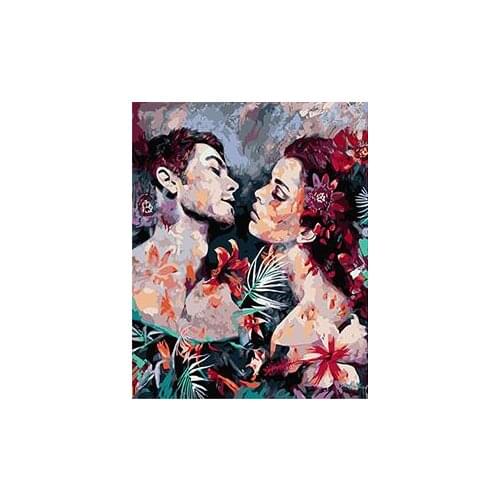 MaHuaf-X1243 the art of romantic love painting by numbers coloring on canvas unique picture 40x50cm Framed home decor