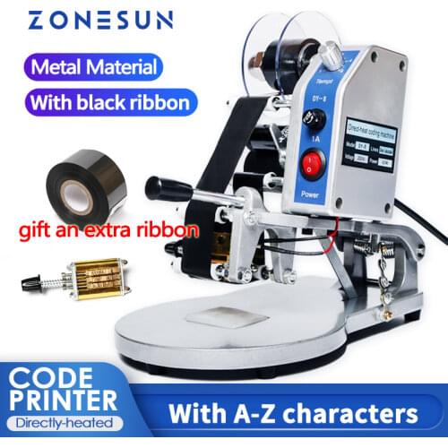 ZONESUN date coding machine printing machine Manual expiry date code printers ,Hot Foll Stamp Coder, expiry date machine