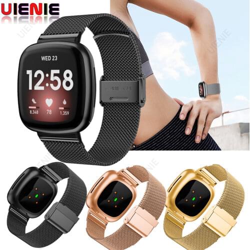 Hot sale For Fitbit Versa 3/fitbit sense Milanese Stainless Steel Mesh Band Replacement Wristbands Straps Bracelet Watch Band